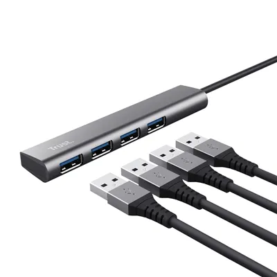 Hub USB Tipo-C Trust Halyx/ 4xUSB