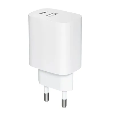 Cargador de Pared Leotec LECSPH20W2W/ 1xUSB Tipo-C/ 1xUSB/ 20W