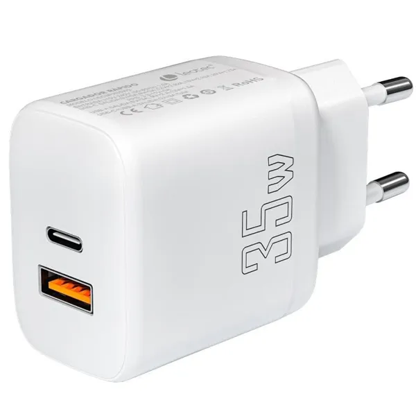 Cargador de Pared Leotec LECSPH35W2W/ 1xUSB Tipo-C/ 1xUSB/ 35W