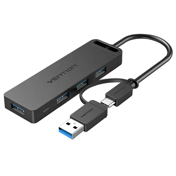 Hub USB 3.0 y Tipo-C Vention CHTBB/ 4xUSB/ USB Tipo-C PD