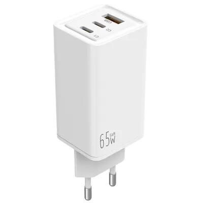 Cargador de Pared Leotec LECSPH65W3W/ 2xUSB Tipo-C/ 1xUSB/ 65W