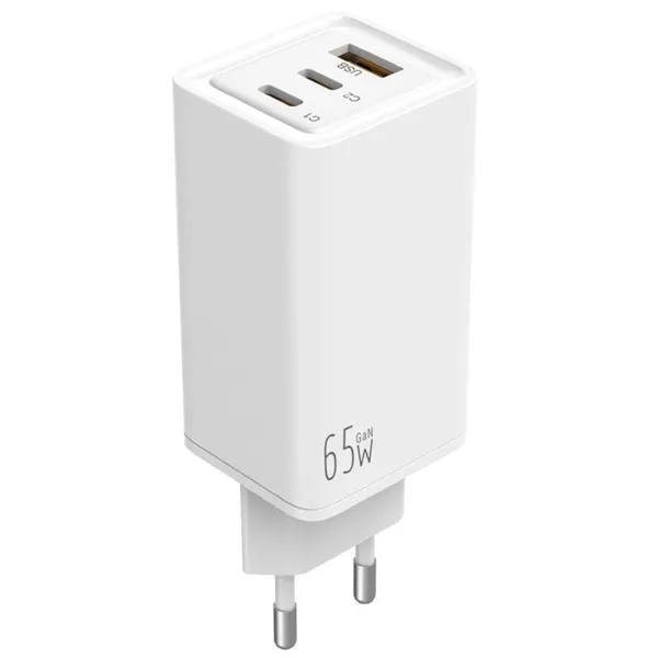 Cargador de Pared Leotec LECSPH65W3W/ 2xUSB Tipo-C/ 1xUSB/ 65W