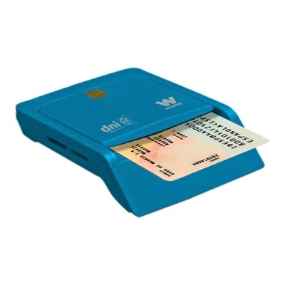 Lector de DNI y Tarjetas Woxter Combo PE26-146/ Azul/ USB 2.0