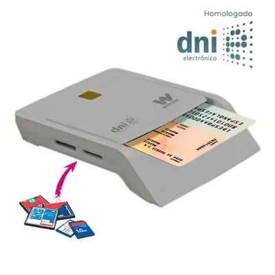 Lector de DNI y Tarjetas Woxter PE26-147/ Blanco/ USB 2.0