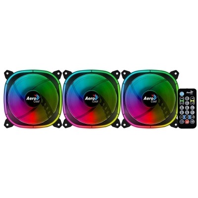 Pack 3 Ventiladores Aerocool Astro 12 Pro/ 12cm + H66F HUB +