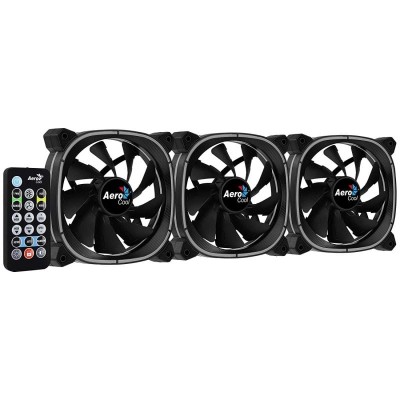 Pack 3 Ventiladores Aerocool Astro 12 Pro/ 12cm + H66F HUB +