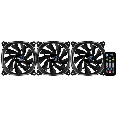 Pack 3 Ventiladores Aerocool Astro 12 Pro/ 12cm + H66F HUB +