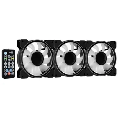 Pack 3 Ventiladores Aerocool Mirage 12 ARGB Pro/ 12cm + H66F