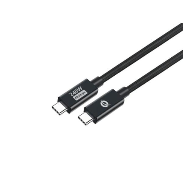 Conceptronic ETTA04B12 Cable USB-C a USB-C Version USB 4.0 a 40Gbit/s 1.2m Negro