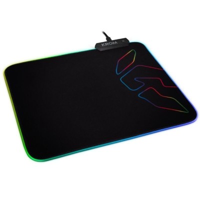 Alfombrilla Krom Knout RGB con Iluminación LED/ 320 x 270 x 3 mm