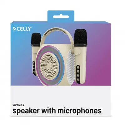 Celly Altavoz Portátil PARTYMIC2 5W Bluetooth con dos