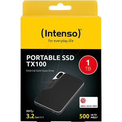 Intenso TX100 Disco SSD 1TB Externo USB-C Negro