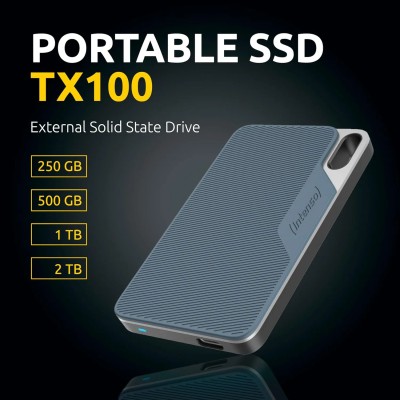 Intenso TX100 Disco SSD 500GB Externo USB-C Negro