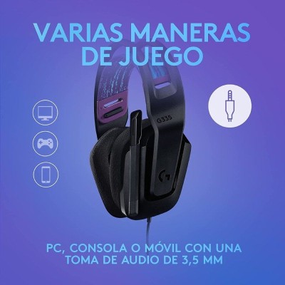 Logitech G335 Auriculares con Microfono Cable para Gaming, Jack