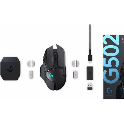 Logitech G502 Lightspeed RGB Ratón Gaming, Inalámbrico,11