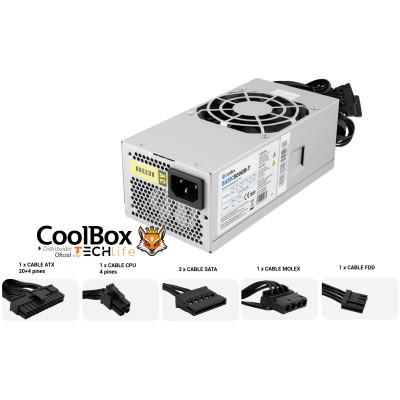 CoolBox 500GR-T Fuente Alimentación TFX ATX 500W 20+4pin