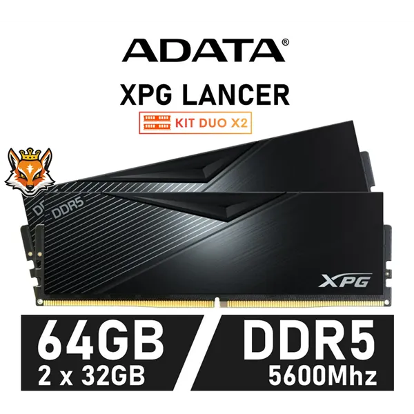 ADATA XPG Lancer KIT 64GB DDR5 5600MHz XMP CL36 1.35V (2x32GB)