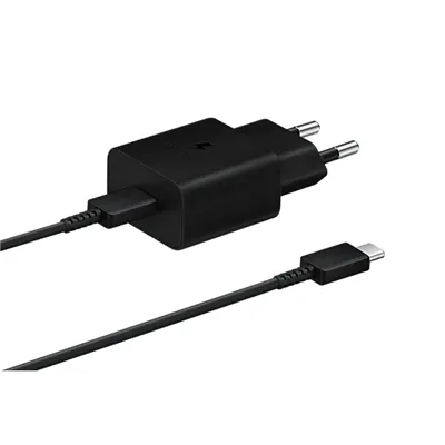 Cargador de Pared Samsung EP-T1510XBEGEU/ 1xUSB Tipo-C + Cable