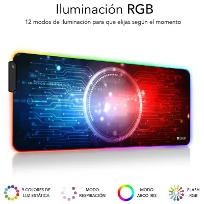 Alfombrilla Subblim SUBMP-02RGB12 LED RGB Chip XL/ 800 x 300 x