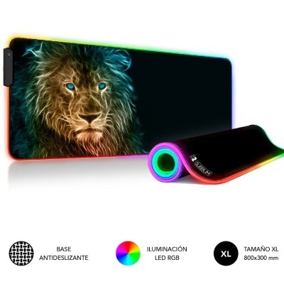 Alfombrilla Subblim SUBMP-02RGB10 LED RGB Lion XL/ 800 x 300 x