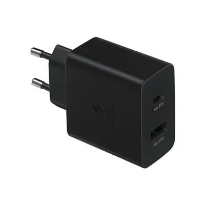 Cargador de Pared Samsung EP-TA220NBE/ 1xUSB Tipo-C/ 1xUSB/ 35W