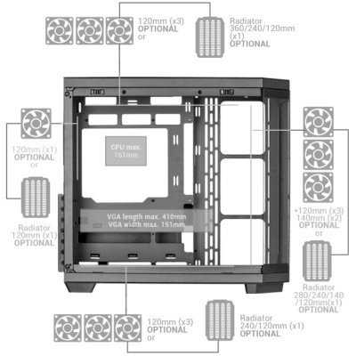 Mars Gaming MC-3TCORE/ Negra