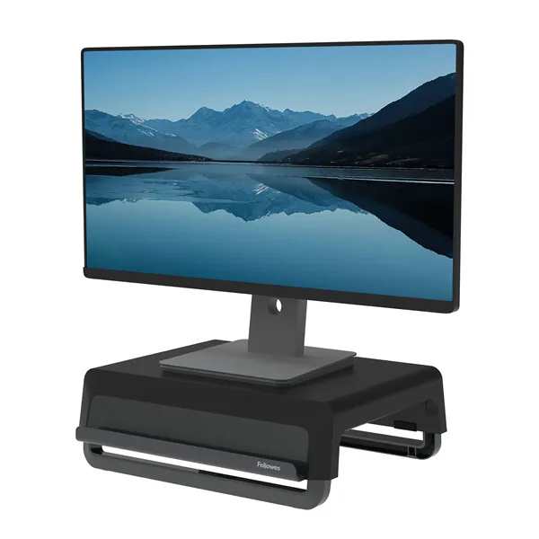 Fellowes Breyta Monitor Ständer tragbar mit Handgriff schwarz Negro, Gris Escritorio