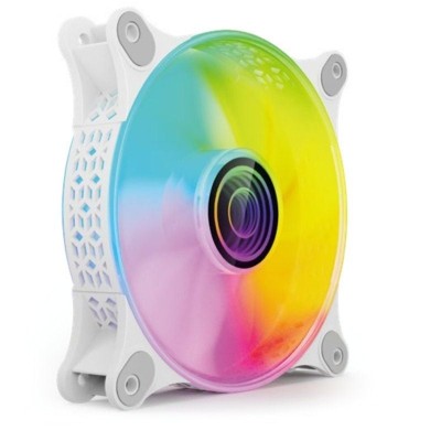 Ventilador Mars Gaming MF-3D/ 12cm/ ARGB/ Blanco