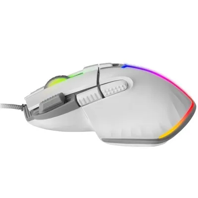 Ratón Gaming Mars Gaming MM-XT/ Hasta 12800DPI/ Blanco