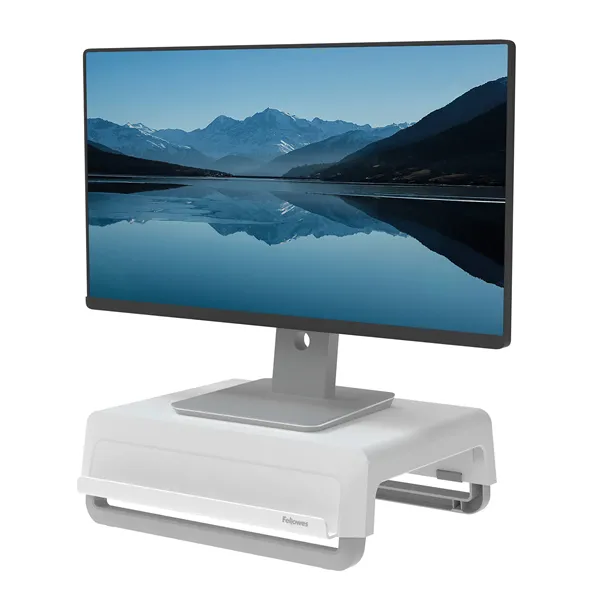 Fellowes Breyta Monitor Ständer tragbar mit Handgriff weiß Gris, Blanco Escritorio