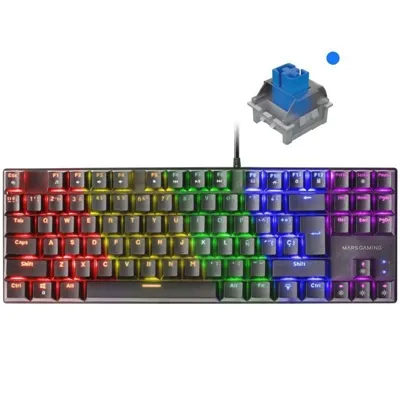 Teclado Gaming Mecánico Mars Gaming MK80BES/ Switch Azul