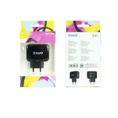 Cargador de Pared TooQ TQWC-1S02/ 2xUSB/ 17W