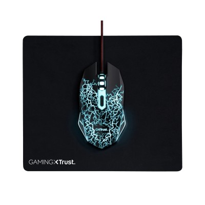 Pack Gaming Trust Gaming 24752/ Ratón Óptico + Alfombrilla