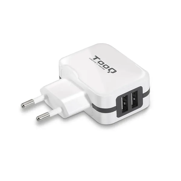 Cargador de Pared TooQ TQWC-1S02WT/ 2xUSB/ 17W