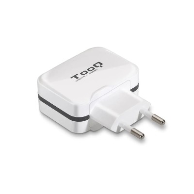 Cargador de Pared TooQ TQWC-1S02WT/ 2xUSB/ 17W