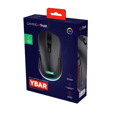 Ratón Gaming Trust Gaming GXT 922 YBAR/ Hasta 7200 DPI