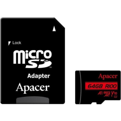 Apacer 64GB XC UHS 1 con Adaptador Clase 10 a 100MBs