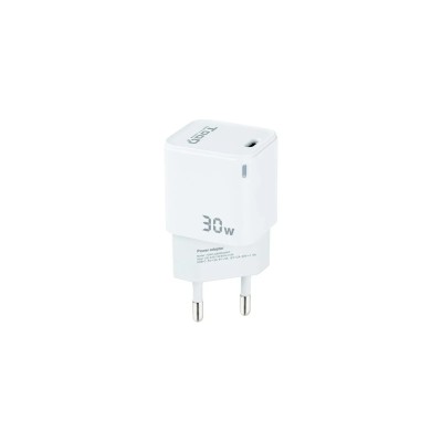 Cargador Gan de Pared TooQ TQWC-GANPD30WT/ 1xUSB Tipo-C/ 30W