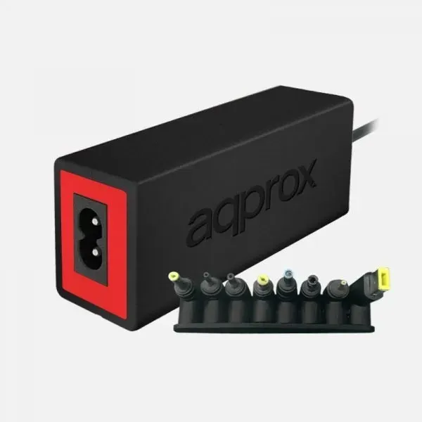 Approx Cargador automático para portátil de 45W, 8 conectores para portatiles