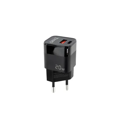 Cargador de Pared TooQ TQWC-QCPD20/ 1xUSB Tipo-C/ 1xUSB/ 20W