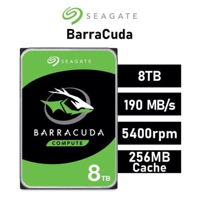 Seagate 8TB BarraCuda HDD 3.5" 5400rpm 256MB SATA 6GB/s