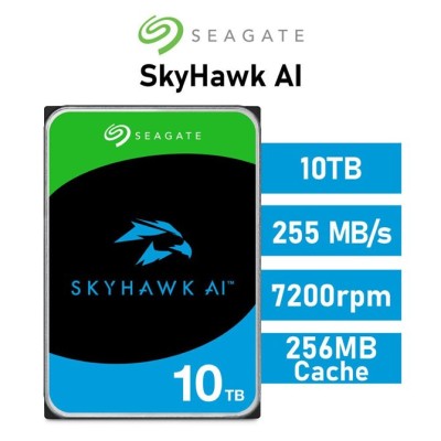 Seagate 10TB SkyHawk AI Disco Duro para vigilancia 256MB SATA