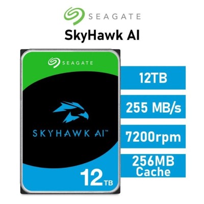 Seagate 12TB SkyHawk AI Disco Duro para vigilancia 256MB SATA