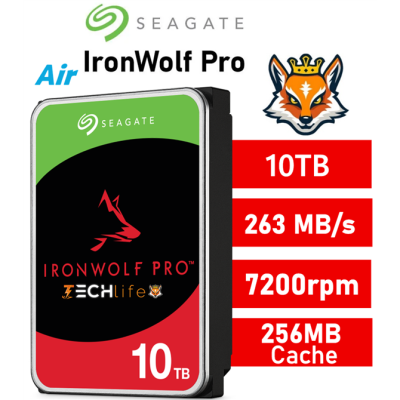 Seagate 10TB IronWolf Pro NAS 7200rpm HDD 3.5" SATA 6GB/s 256Mb