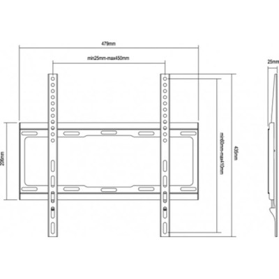 Soporte De Pared Fijo Equip Para Pantalla 32" - 55" Fijo Vesa