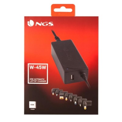 Cargador de Portátil NGS W-45W/ 45W/ Automático/ 8 Conectores/