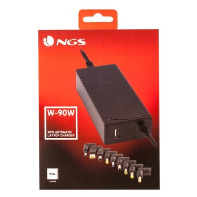 Cargador de Portátil NGS W-90W/ 90W/ Automático/ 9 Conectores/