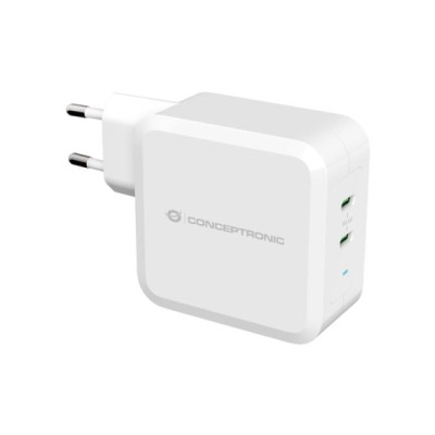 Cargador De Pared Quick Charge Pd 2 Puertos Usb-c Conceptronic