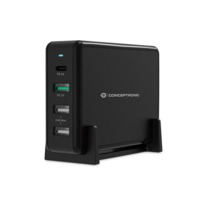 Cargador De Sobremesa Conceptronic Quick Charge Pd 4 Puertos 3