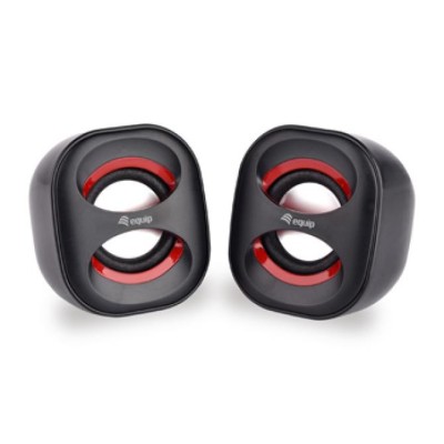 Altavoces 2.0 Equip Life Mini 6w Rms Color Negro Y Rojo Jack